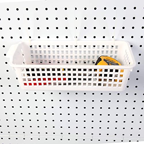 Plastic Pegboard Baskets, for Organizing Various Tools, White, 6 Pack Pricepulse