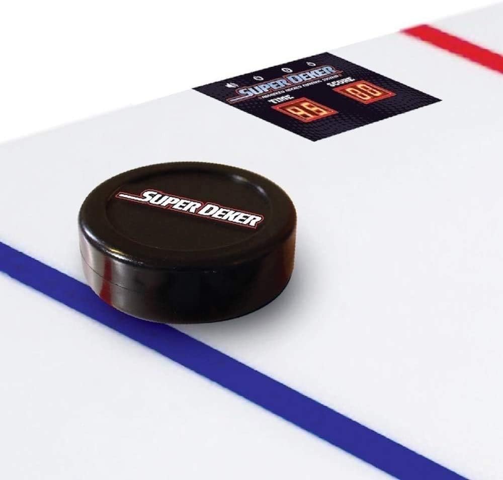 SuperDeker Advanced Ice Hockey Training System | Real Ice Feel Electronic Sensor Stickhandling Game -3 Training Modes plus Two Player | 67” x 28.5” Ice Hockey Training Pad All Parts Included : Sports & Outdoors