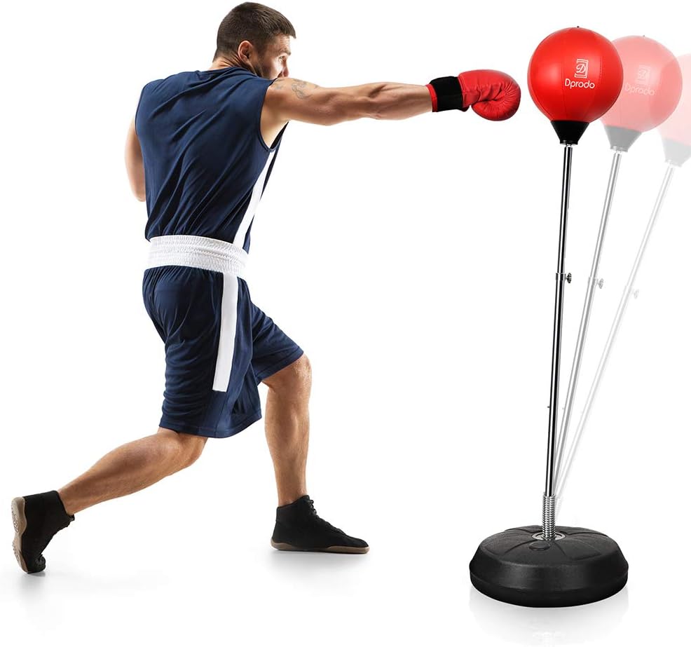Punching Bag with Stand Freestanding Boxing Bag, Dprodo Adjustable Speed Reflex Training Bag for Adults Kids Plus Boxing Gloves, Workout Punch Set for Home Gym : Sports & Outdoors