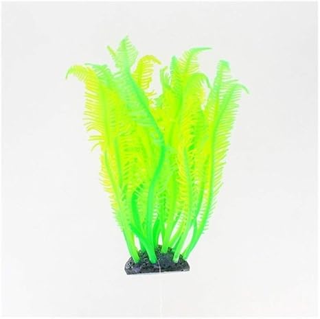 Amazon Co Jp オーナメント シリコーンコーラルセラミックベースシミュレーション水生人工水草水槽風景インテリアベタ水槽の装飾 Color Green ホーム キッチン