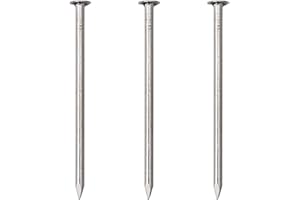 JEGONFRI 200pcs Hardware Nails, 1-3/4'' × 14 Ga Nickel Plated Hanging Nails, Flat Head Nails, Wall Nails for Hanging Pictures, Finishing Nails, Wood Nails, Long Nails (1-3/4 in)