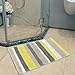 HEBE Microfiber Bathroom Rugs Mats Striped, Non Slip Absorbent Bath Rugs Floor Mat Machine Washable (20