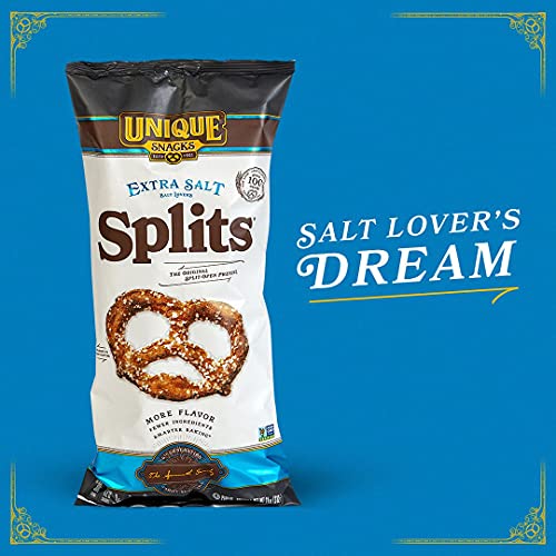 Unique Extra Salt Splits Pretzels, Original, 132 Oz, Pack of 12