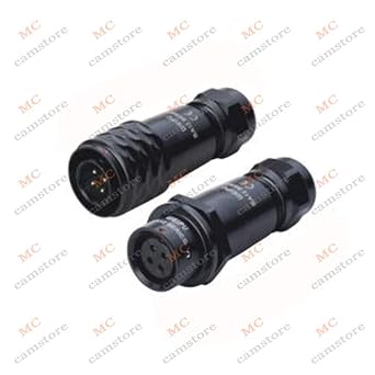 Amazon Com Weipu Sa1210 P2 Sa1211 S2 2 Pin Waterproof Connector Ip67 Aviation Automotive Male Female Cable To Cable Connectors In Black 2 Pin Industrial Scientific