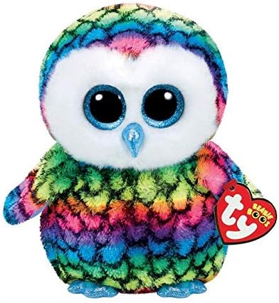 CGDX Ty Beanie Boos 6" 15cm Unicorn Owl Goldfish Bear Penguin Turtle Monkey Dog Flamingo Plush Big-eyed Stuffed Animal Doll Toy Rainbow Owl