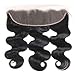 13 x4 Lace Frontal Body Wave, Unprocessed Brazilian Virgin Remy Hair Ear To Ear Lace Frontal With Baby Hair Natural Color Knots Can Be Bleached (8 inch)