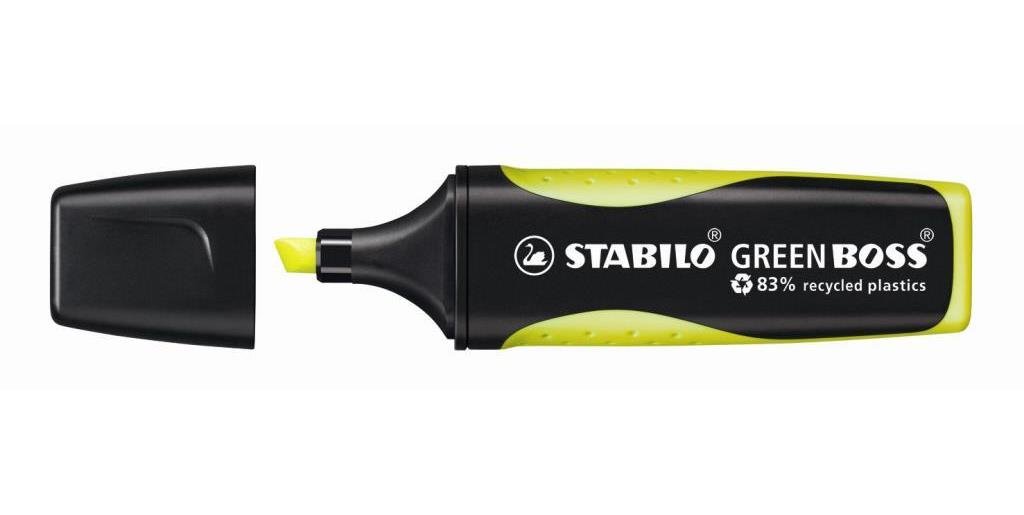 SURLIGNEUR - STABILO GREEN BOSS - 1 SURLIGNEUR RECHARGEABLE - JAUNE