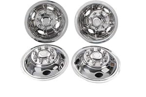 beico Wheel Simulators Universal 16" Stainless Steel (Set of 4) Dually Pickups Rv Motorhome Van 8 Lug 4 Hole