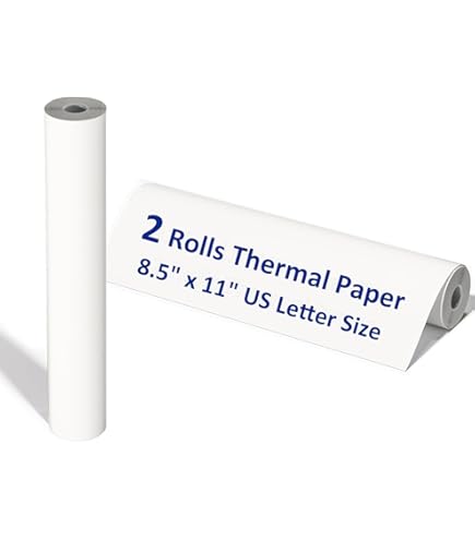 Amazon.com: A4 Thermal Paper 2 Rolls, 8.3 Inch Width Thermal