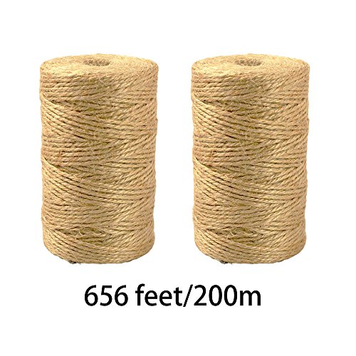 Natural jute twine rope for crafts home wedding party d…
