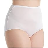 Shadowline Hidden Elastic Nylon Classic Brief Panty (17032) White