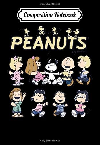 Composition Notebook: Peanuts Snoopy and friends dancing, Journal 6 x 9, 100 Page Blank Lined Paperback Journal/Notebook