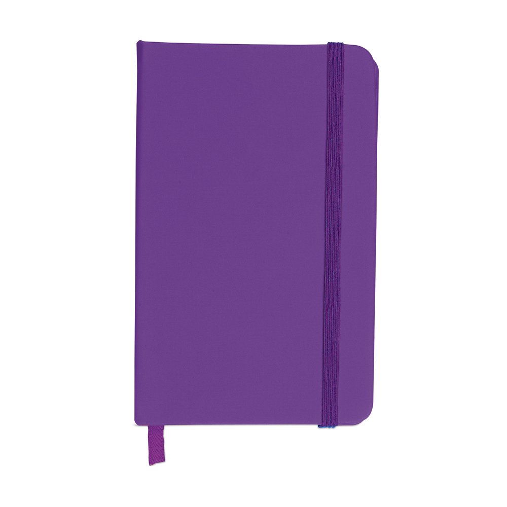 eBuyGB A6 Coloured Hardback Lined Paper Notebook, Purple,1301221