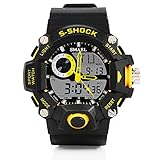 PALADA Men's T1385G Analog Digital Waterproof Dual Time Sports watch with LED Backlight