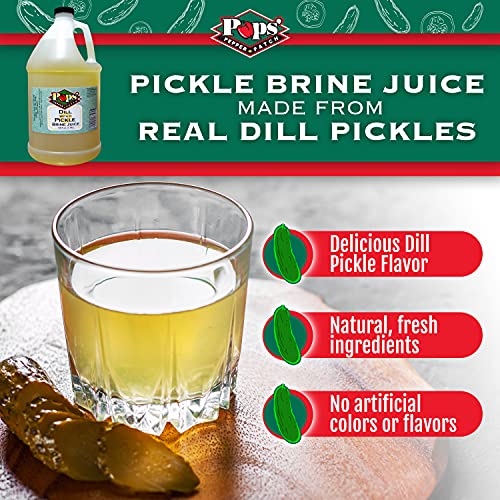 Pops Pepper Patch Pickle Brine Juice Dill Pickle Juice for Leg Cramps