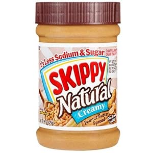 Image of Skippy Creamy Peanut Butter 1/3 Less Sodium and Sugar 15oz (Pack Of 6)