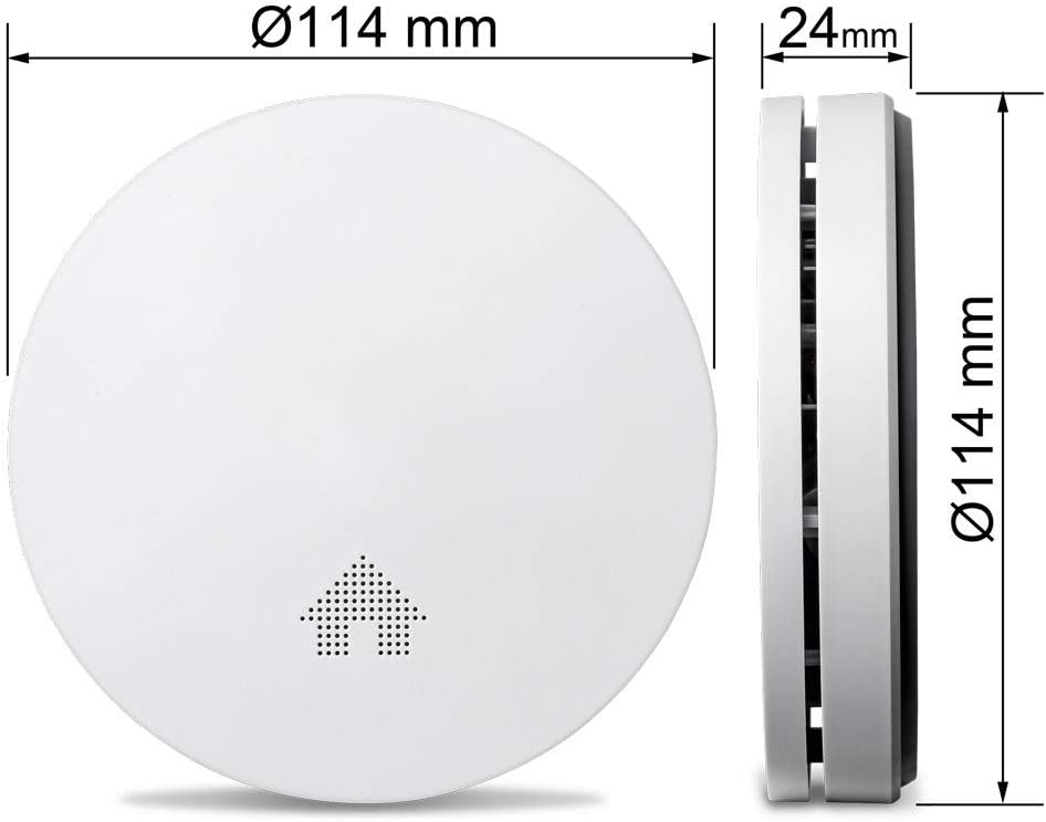 SEBSON 6x Smoke Alarm 10 Year Battery incl. Magnetic Pad, mute (10h / 10min), Lithium built-in Battery, VdS 3131 - Image 4