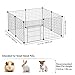 Rackaphile Small Dog Playpen Indoor, Small Animal Pet Playpen with Door DIY Metal Wire Portable Pet Fence Cage Kennel Crate for Cats, Puppy, Rabbit, Ferret, Guinea Pig, Bunny (8 Panels)