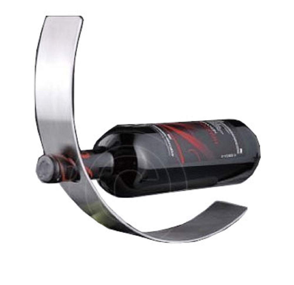 ASC Stainless Steel Curved Metal WINE RACK/HOLDER New Contemporary Design