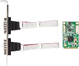 Wresetly Mini PCIe 2 Port RS422 RS485 Serial DB9 Half Size I/O Card 17V352 view 5
