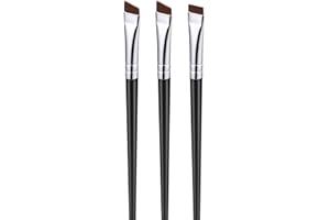 JASSINS Fine Eyeliner Brushes,3 PACK Ultra thin Angled Eyeliner Brushes And Eyebrow Brush Set,Women's Quality Gel Eye Liner Makeup Brush,For Newbies and salons Makeup Tools (BLACK)