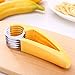 Yamde Hand Held Banana Slicer Chopper Cucumber Cutter for Fruit Salads,plastic Handle/Stainless Steel Blade