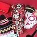 Jormungand 30 oz Tumbler with Handle and Straw Stainless Steel Vacuum Insulated Water Bottle Cup Holder Friendly Coffee Mug with Leak Proof Lid Gift for Women&Men Red Sugar Skull
