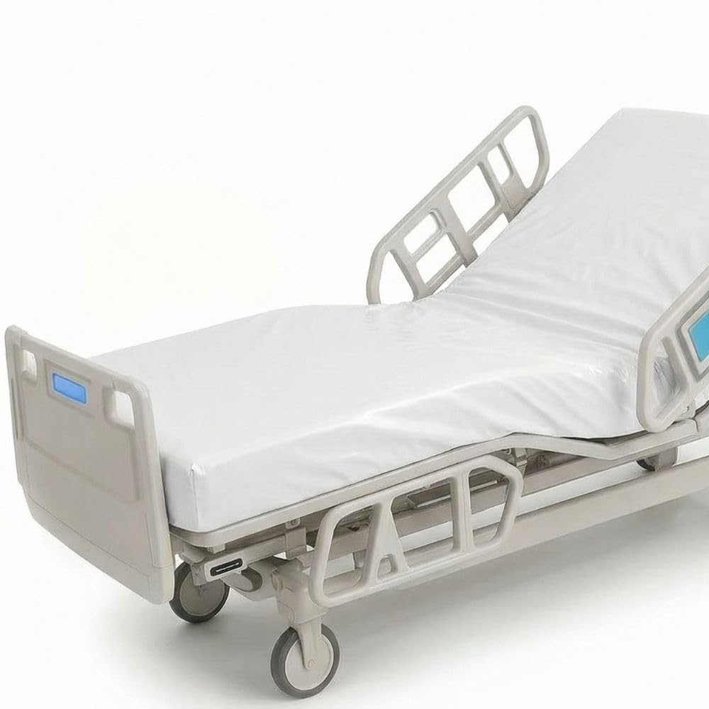 BLISSFORD Plastic Hospital Bed Mattress Protector - Heavy Duty, Fitted Vinyl - Mattress Cover, Rubber Sheets for Bedwetting Adult or Child, 100% Waterproof Sheets for 36" x 80" Bed
