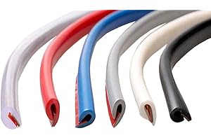 ESUPPORT 16ft 5M U Shape Car Door Moulding Rubber Scratch Protector Strip Edge Guard Trim Seal Transparent
