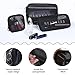 AKAOP 3 Pieces Clear Black Cosmetic Bag Set, Travel Toiletry Bags Zippered Mesh Cosmetic Organizer Bags Makeup Pouches Waterproof, Black (Large, Medium & Small)