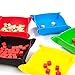 GAMELAND Silicone Board Game Storage Bowls Bits Bowls Dice Tray, 5-Pack, Portable Folding Tray Holds Game Bits, Components, Pieces, Dices - Macaroon Color