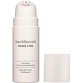 bareMinerals Prime Time Original Foundation Primer – 24HR Wear, Smooths Texture, Controls Shine, Extends Makeup Wear & Nourishes Skin, Non‑Comedogenic, Vegan, Cruelty-Free & Dermatologist-Tested