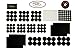 Felt Furniture Pads To Protect Hardwood Floors, Tile or Laminate (Black) | 207 Value Friendly Pieces | 127 Felt Pads / 80 Clear Rubber Bumpers