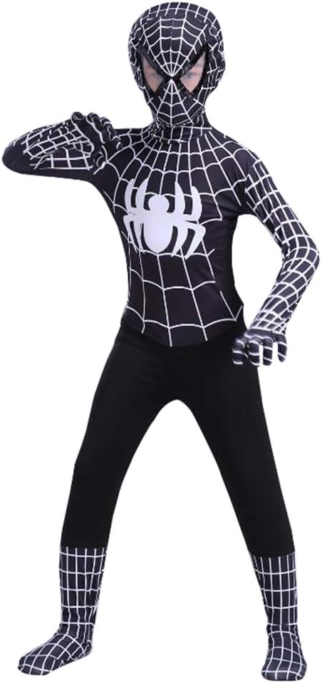 Jhduid Spider Man Cool Black Spiderman Cosplay Costume 3d Print Spandex Texture Superhero Bodysuit Suit Jumpsuits Best Gifts 160cm 63in Amazon Co Uk Kitchen Home
