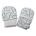 Darlyng & Co.'s Anti-Scratch Newborn Baby Mittens (0-6 months) Unisex -STAYS ON W/ hook & loop closure- 3 pairs (Neutral- Unisex)