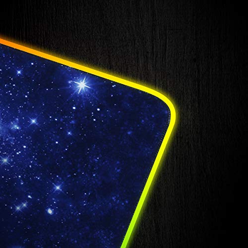 AZFUNN RGB Gaming Mouse Pad with 14 Lighting Modes, LED Mouse Pad of Starry Sky Pattern (31.5×11.8 in)