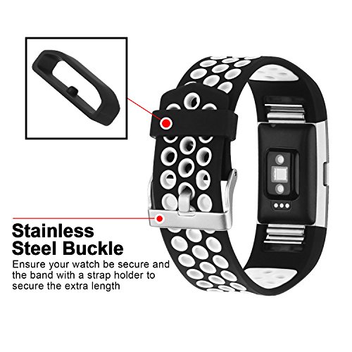 image for iGK Silicone Replacement Bands Compatible for Fitbit Charge 2, Adjusta