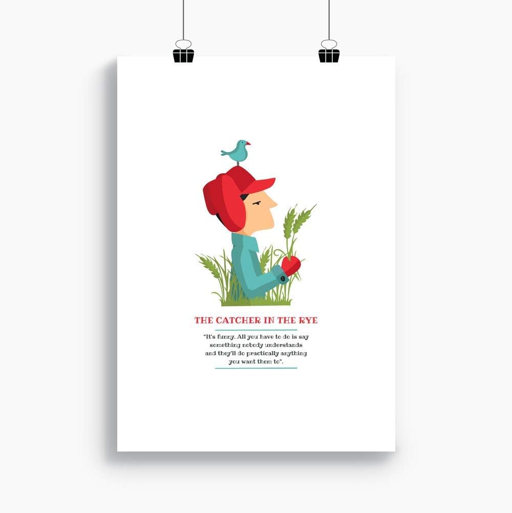 Print “The Catcher in the Rye". Available in two sizes: A4 / A3. Included a quote from the novel.