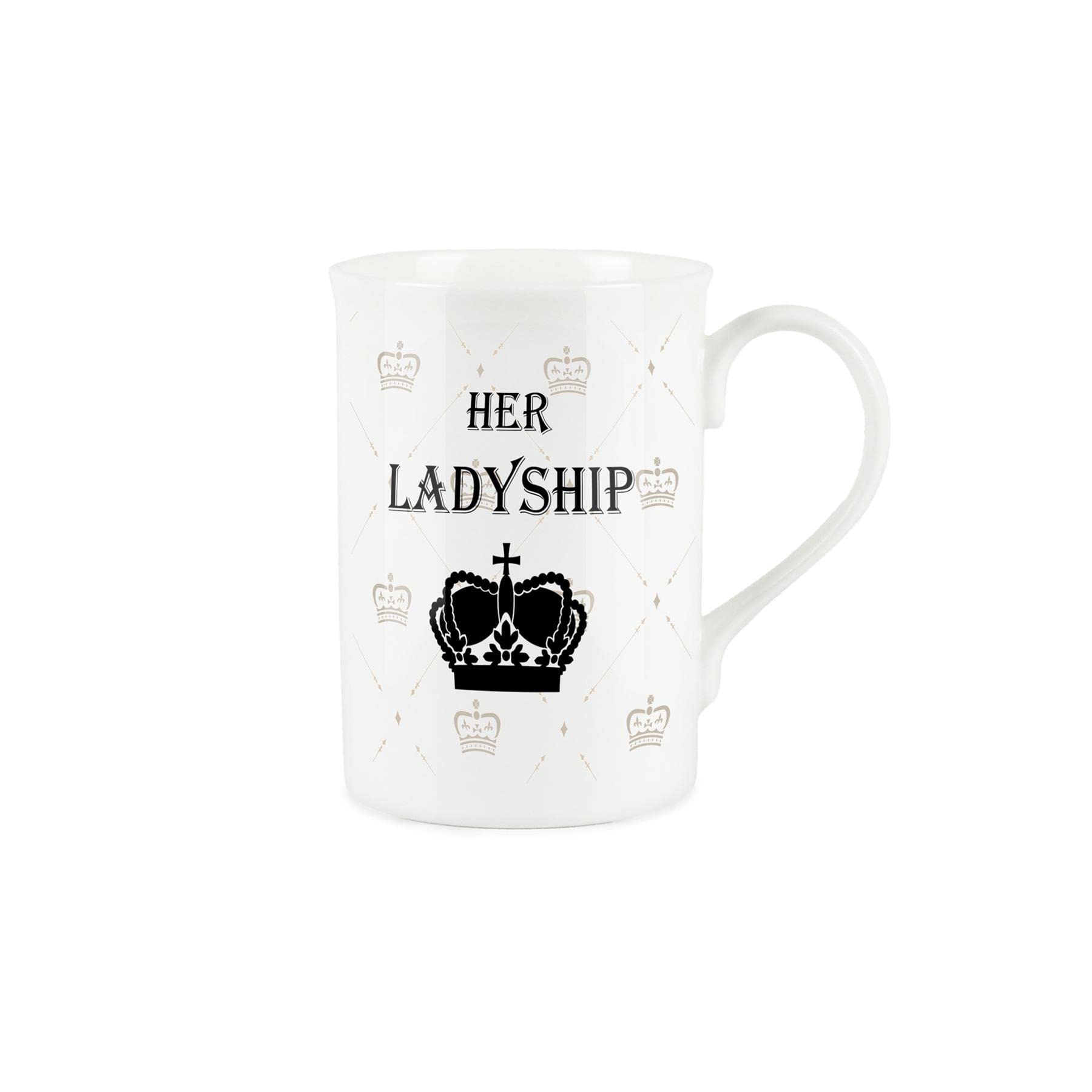 Purely Home Her Ladyship Novelty Mug - Bone China White Cup Coffee/Tea Present Gift