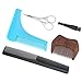 Beard Grooming Kit (9pcs) - Shaving Bib w/Strong Suction Cups, Beard Trimming Shaping Tool, Beard/Mustache Scissors, Sandalwood Beard Comb - Hair Cape/Catcher/Apron for Sink (white)