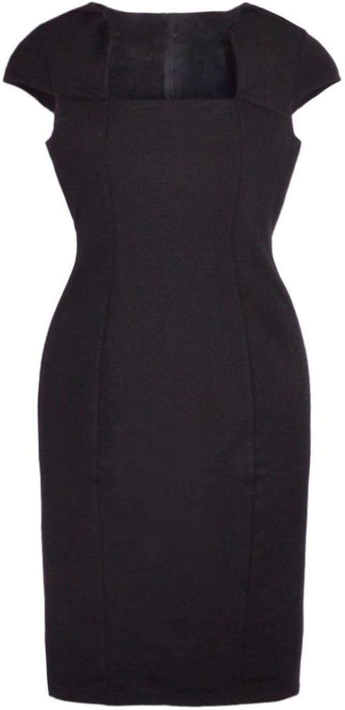 black wiggle dress