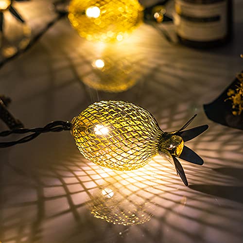 16FT 20LED Pineapple Lights, 2 Packs Pineapple String Lights Battery Operated, Fairy