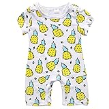 Baby Boys Girls Short Sleeve Full Pineapples Print Bodysuit
