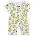 Baby Boys Girls Short Sleeve Full Pineapples Print Bodysuit