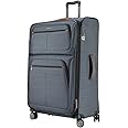 Ricardo Beverly Hills Montecito 2.0 Softside Expandable Luggage with Dual Spinning Wheels, Water-Resistant Polyester, Comfort Grip for Easy Packing and Moving, Men and Women, Grey, Check-in 30-Inch
