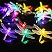 MZD8391 Solar String Lights, 20 LED Dragonfly String Lights, Waterproof Decorative String Lights for Patio, Garden, Gate, Yard, Party, Wedding (Solar Dragonfly Light)
