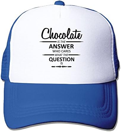 OONONGFU Chocolate Is The Answer Big Foam Snapback Caps Mesh Back Adjustable Cap