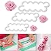 Bluecookies 3PCS 3D Rose Flower Cutter Mold Fondant Cake Decorating Maker Mould