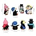TangTanger 4 pcs Kawaii Animal Penguin Characters Toys Mini Figure Collection Playset, Cake Topper, Plant, Automobile decoration