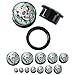 PiercingJ Mens Womens 4 Pairs Punk Acrylic Screw Tunnels Ear Expander Stretcher Piercing Gauge 6G - 15/16